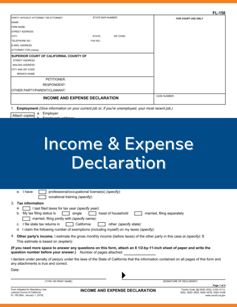 income and expend declaration