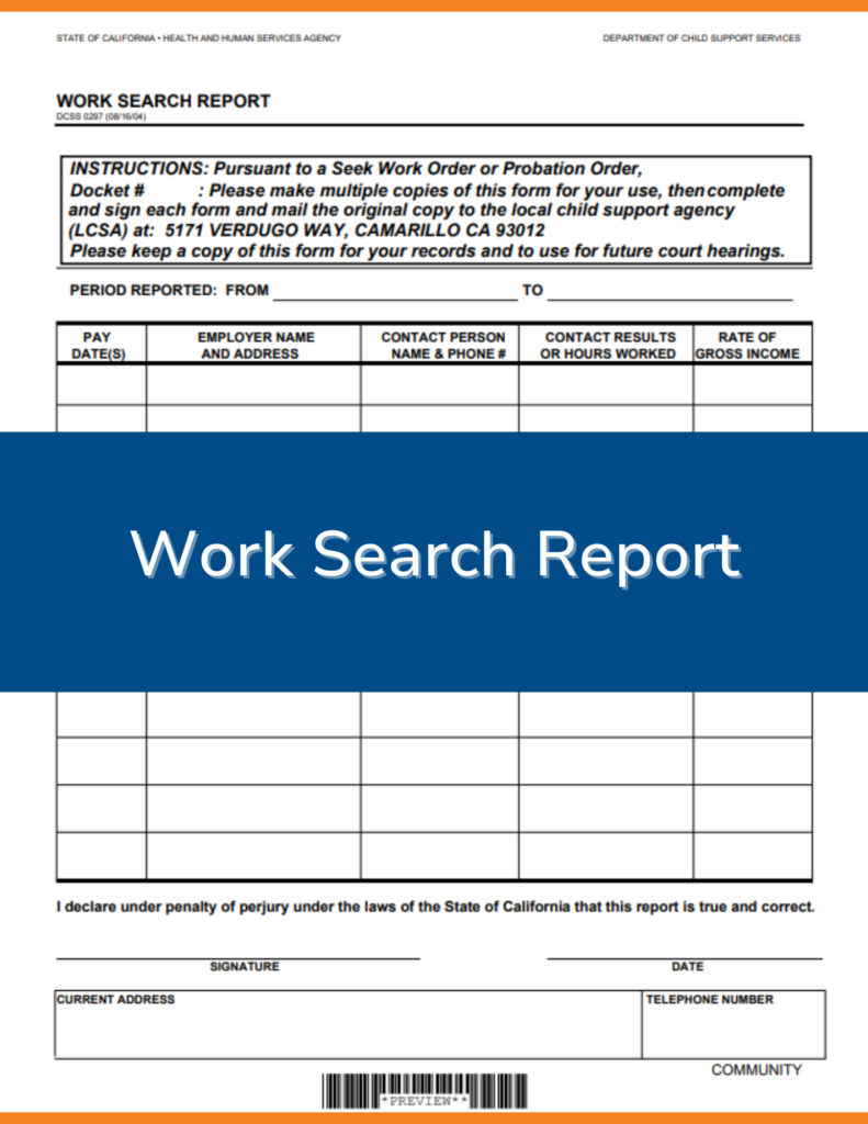 Work Search Report